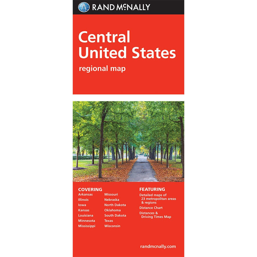 Central United States : regional map | Rand McNally carte pliée 
