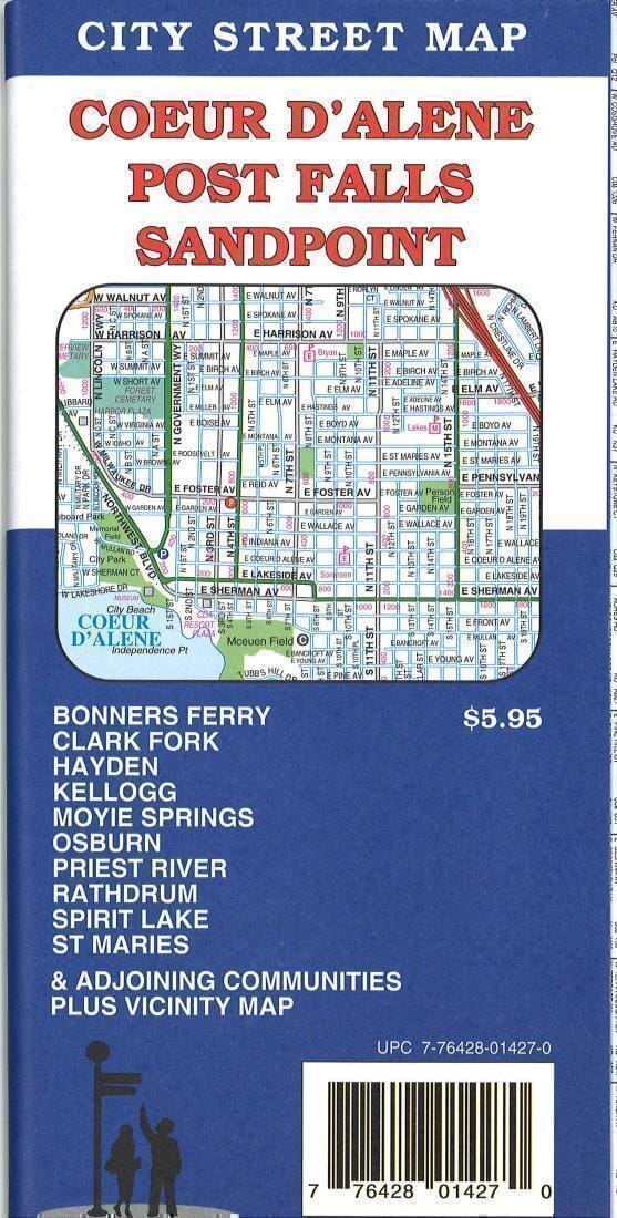 Coeur D'Alene, Post Falls And Sandpoint, Idaho | GM Johnson Road Map 