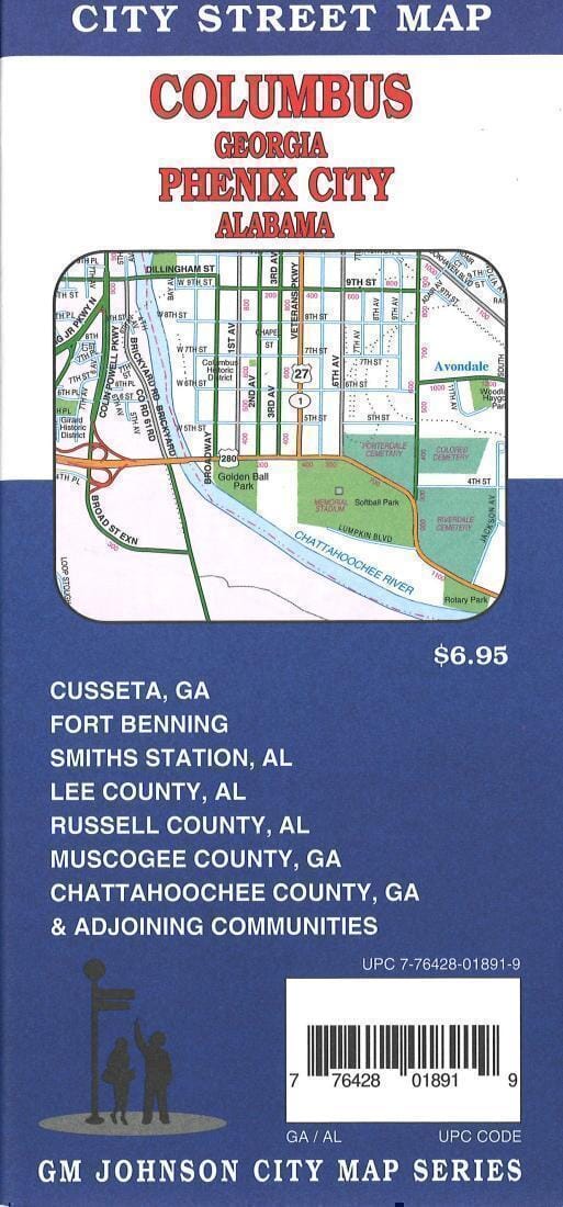 Columbus, Georgia And Phenix City, Alabama | GM Johnson Road Map 
