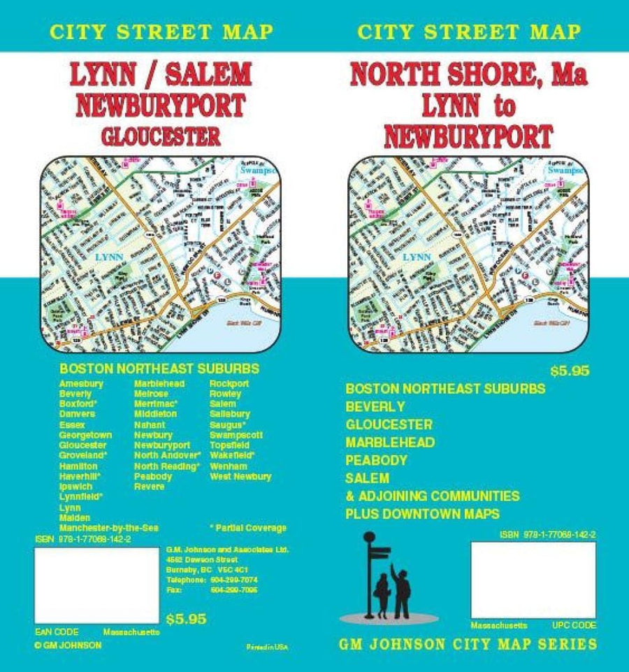 North Shore - Massachusetts - Lynn to Newburyport | GM Johnson Road Map 
