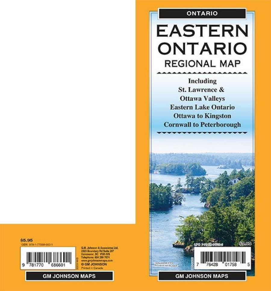 Eastern Ontario - Ontario Regional Map | GM Johnson Road Map 