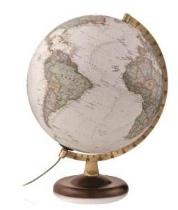Globe lumineux "Gold" de style antique - diamètre 30 cm, en anglais | National Geographic globe National Geographic 