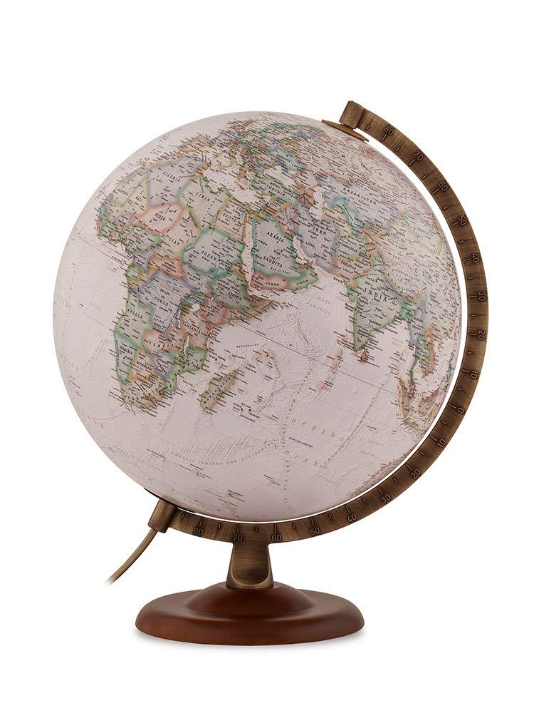 Globe lumineux "Gold" de style antique - diamètre 30 cm, en français | National Geographic globe National Geographic 