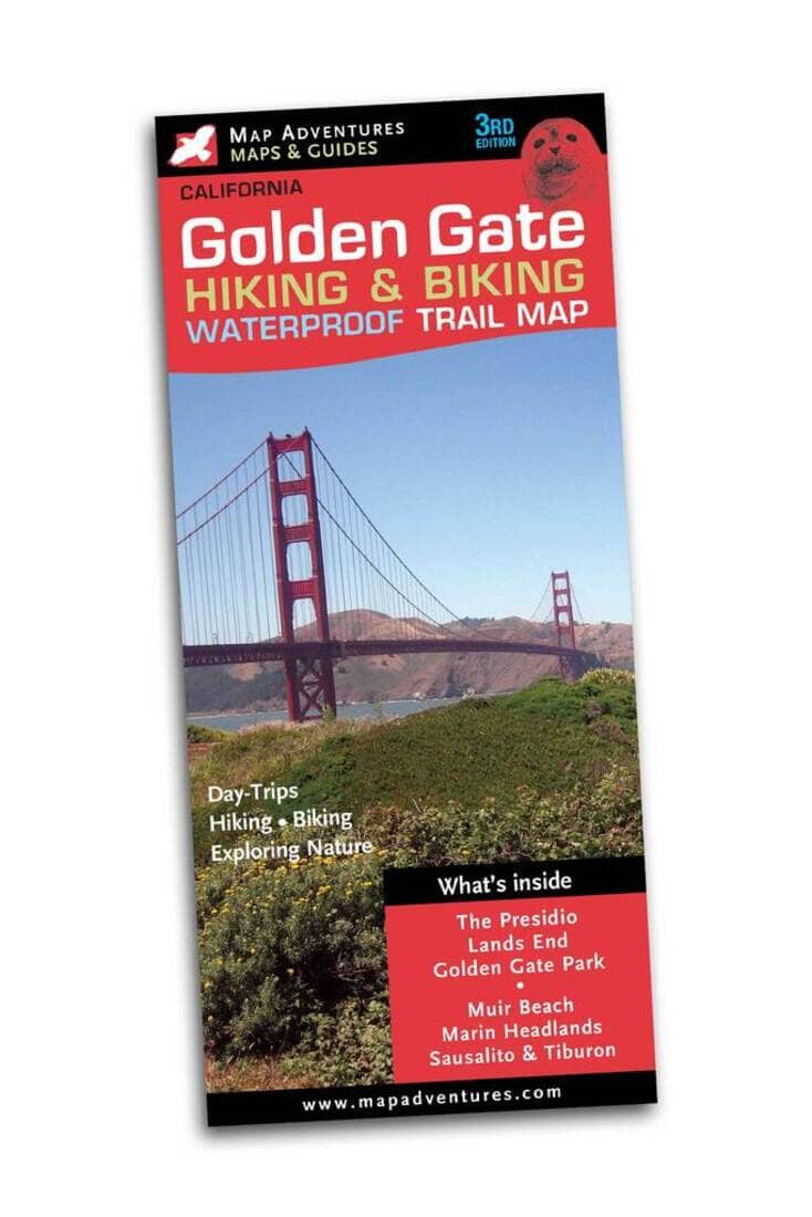 Golden Gate Hiking & Biking | Map Adventures carte pliée 
