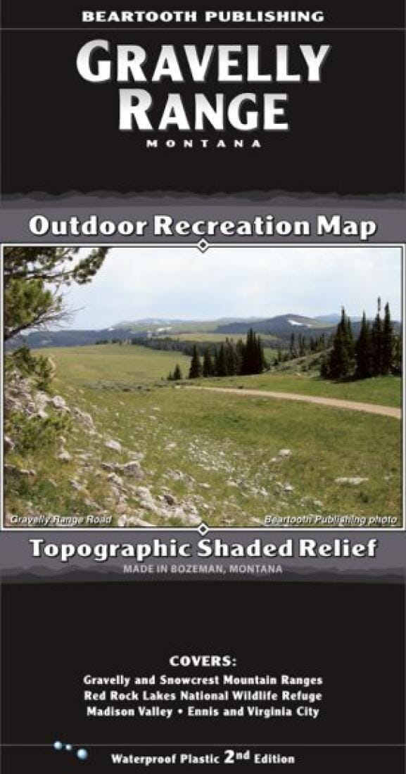 Gravelly Range : Montana | Beartooth Publishing carte pliée 