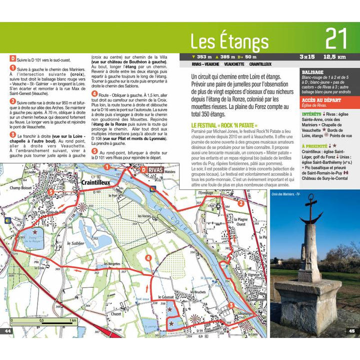 Guide de balades - L'Est Forézien (Loire) - 22 sentiers à pied | Chamina guide de randonnée Chamina 