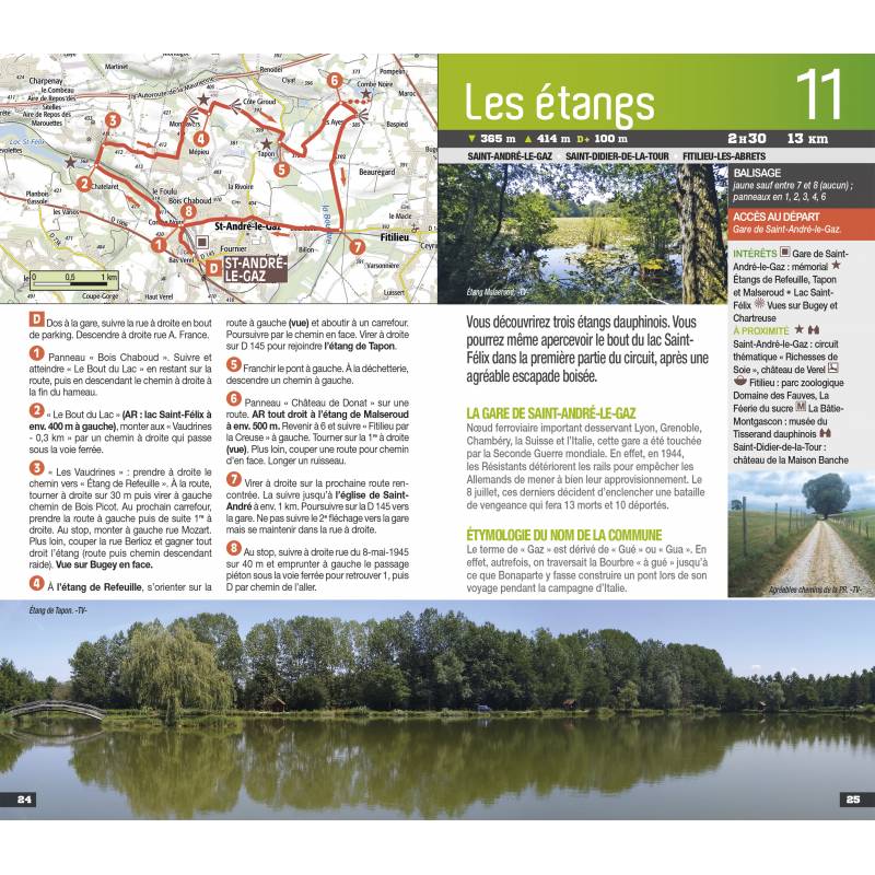 Guide de balades - Nord Isère, Les Terres Froides - 22 sentiers à pied | Chamina guide de randonnée Chamina 