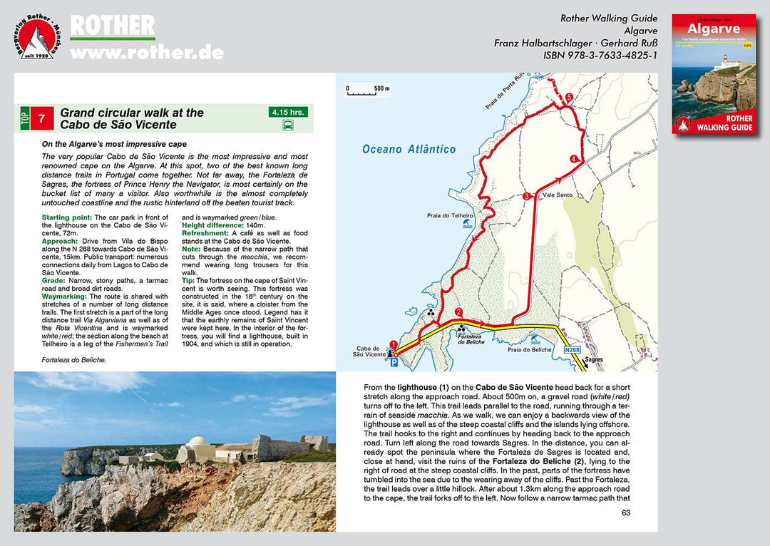 Guide de randonnée (en anglais) - Algarve | Rother guide de randonnée Rother 