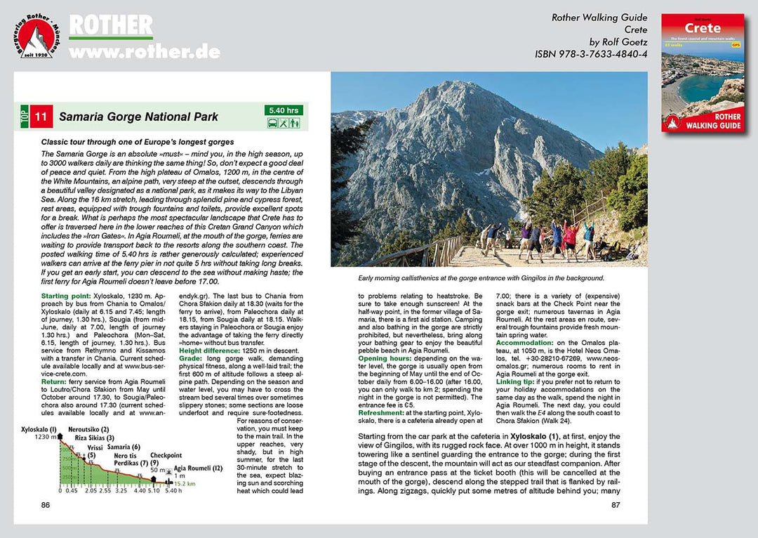 Guide de randonnée (en anglais) - Crete | Rother guide de randonnée Rother 