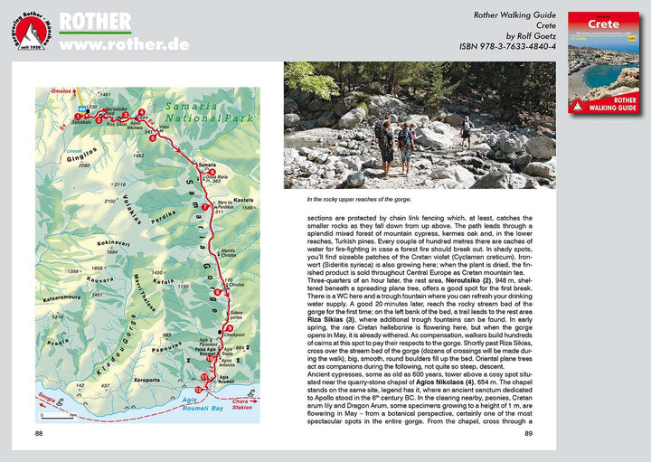Guide de randonnée (en anglais) - Crete | Rother guide de randonnée Rother 