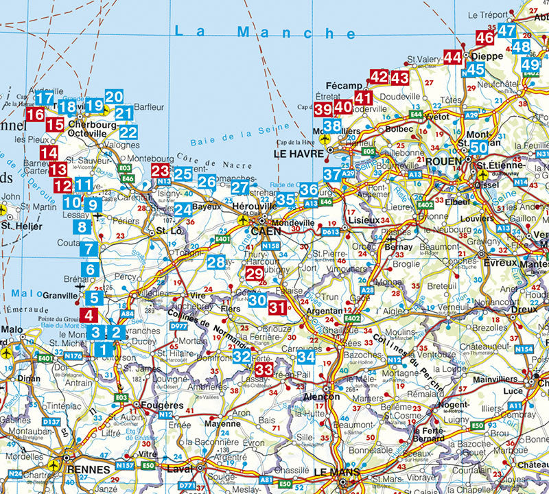 Guide de randonnée - Normandie (du Mont Saint Michel à la Côte d'Albâtre) | Rother guide de randonnée Rother 