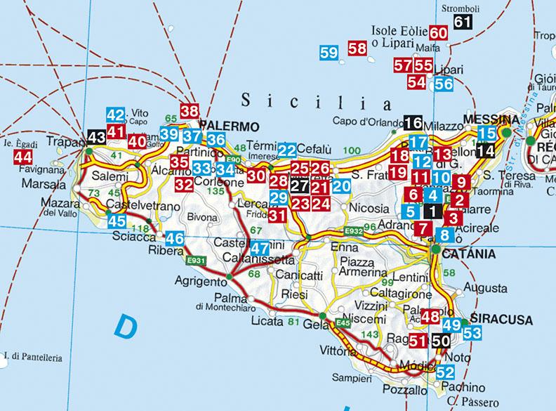 Guide de randonnée - Sicile & Iles Eoliennes | Rother guide de randonnée Rother 