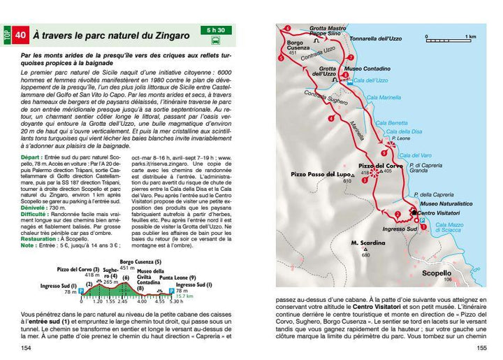 Guide de randonnée - Sicile & Iles Eoliennes | Rother guide de randonnée Rother 
