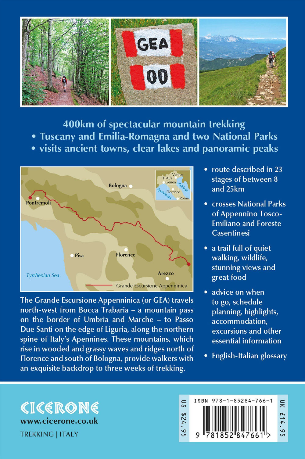 Guide de randonnées (en anglais) - Apennines, 400 km treks | Cicerone guide de randonnée Cicerone 