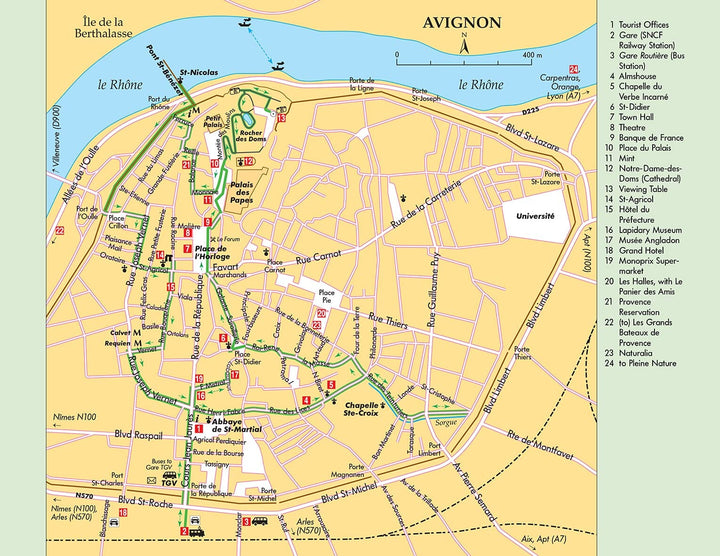 Guide de randonnées (en anglais) - Avignon Walk and Eat | Sunflower guide petit format Sunflower 