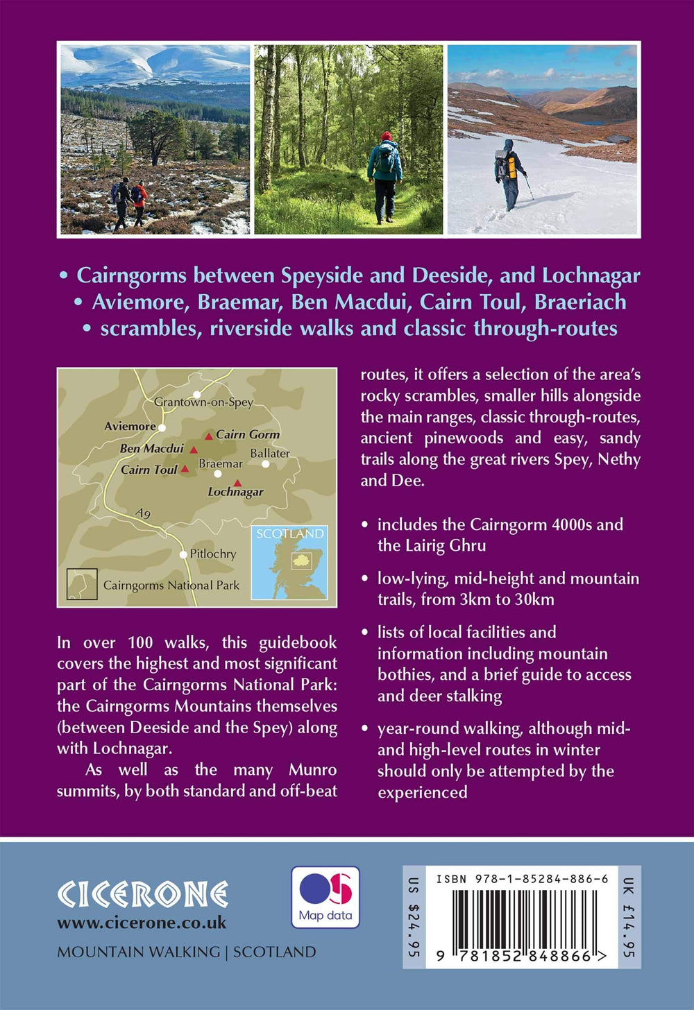 Guide de randonnées (en anglais) - Cairngorms | Cicerone guide de randonnée Cicerone 
