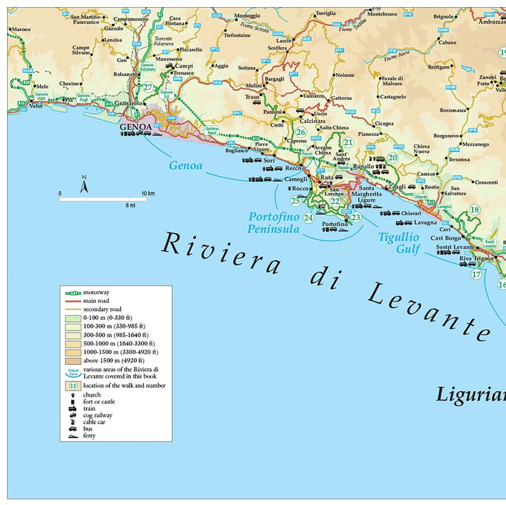Guide de randonnées (en anglais) - Cinque Terre & the Riviera di Levante | Sunflower guide petit format Sunflower 
