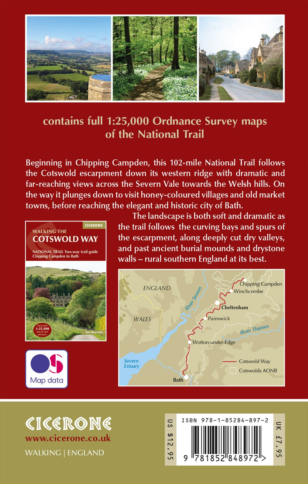 Guide de randonnées (en anglais) - Cotswold Way | Cicerone guide de randonnée Cicerone 