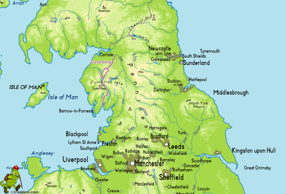 Guide de randonnées (en anglais) - Cumbria Way | Rucksack Readers guide de voyage Rucksack Readers 