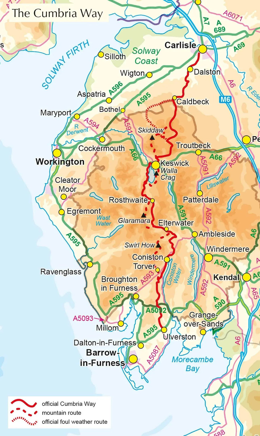Guide de randonnées (en anglais) - Cumbria Way, Ulverston to Carlisle | Cicerone guide de conversation Cicerone 
