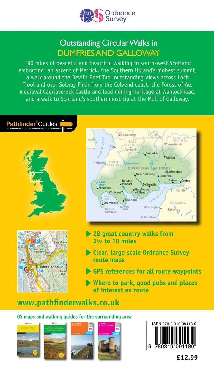 Guide de randonnées (en anglais) - Dumfries & Galloway (Ecosse) | Ordnance Survey - Pathfinder guides guide petit format Ordnance Survey 