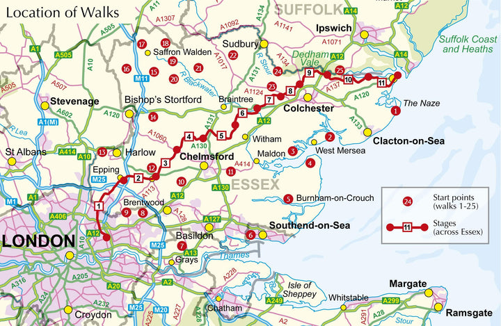 Guide de randonnées (en anglais) - Essex | Cicerone guide de randonnée Cicerone 