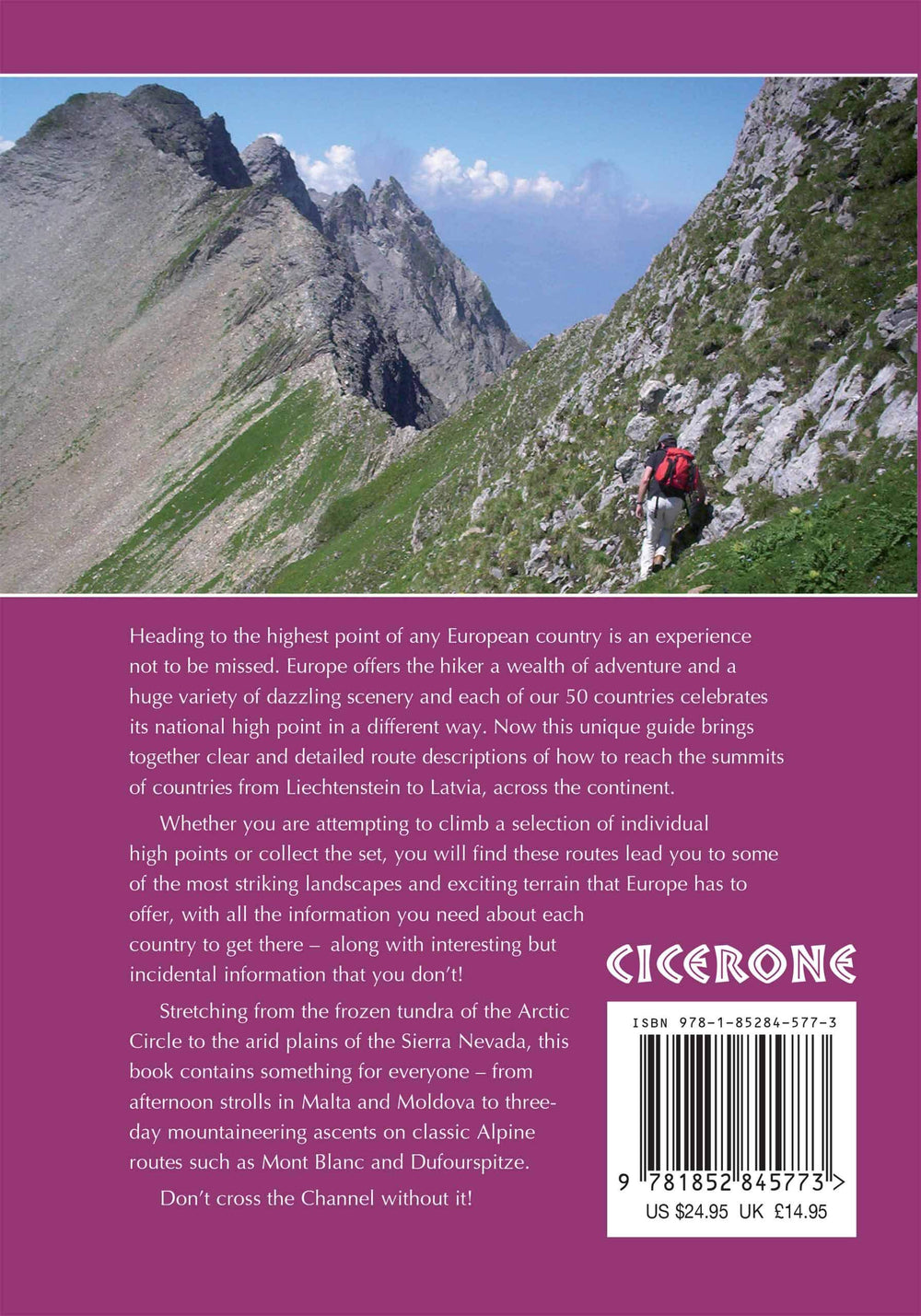 Guide de randonnées (en anglais) - Europe's high points | Cicerone guide de randonnée Cicerone 