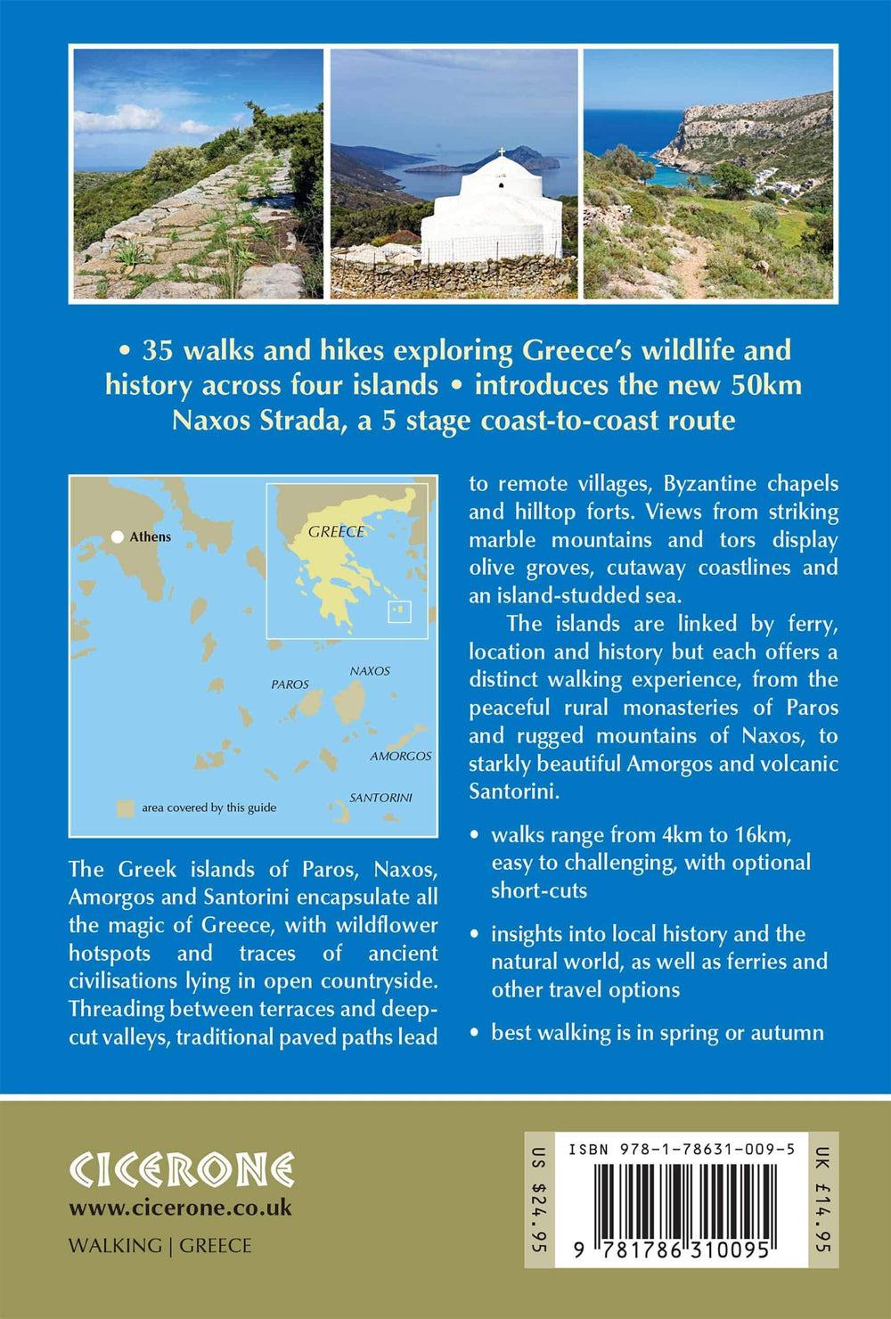 Guide de randonnées (en anglais) - Greek Island, The Cyclades | Cicerone guide de randonnée Cicerone 