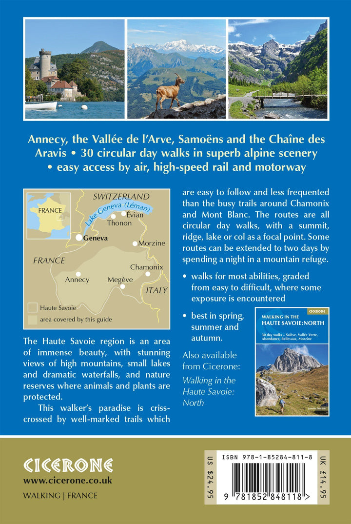 Guide de randonnées (en anglais) - Haute Savoie South : 30 day walks - Annecy, Vallée de l'Arve, Samoëns and the Chaîne des Aravis | Cicerone guide de randonnée Cicerone 