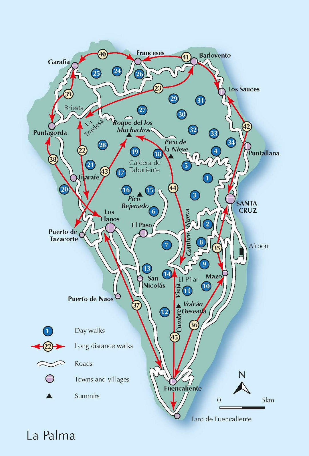 Guide de randonnées (en anglais) - La Palma : 45 day walks & long distance.trails | Cicerone guide de randonnée Cicerone 