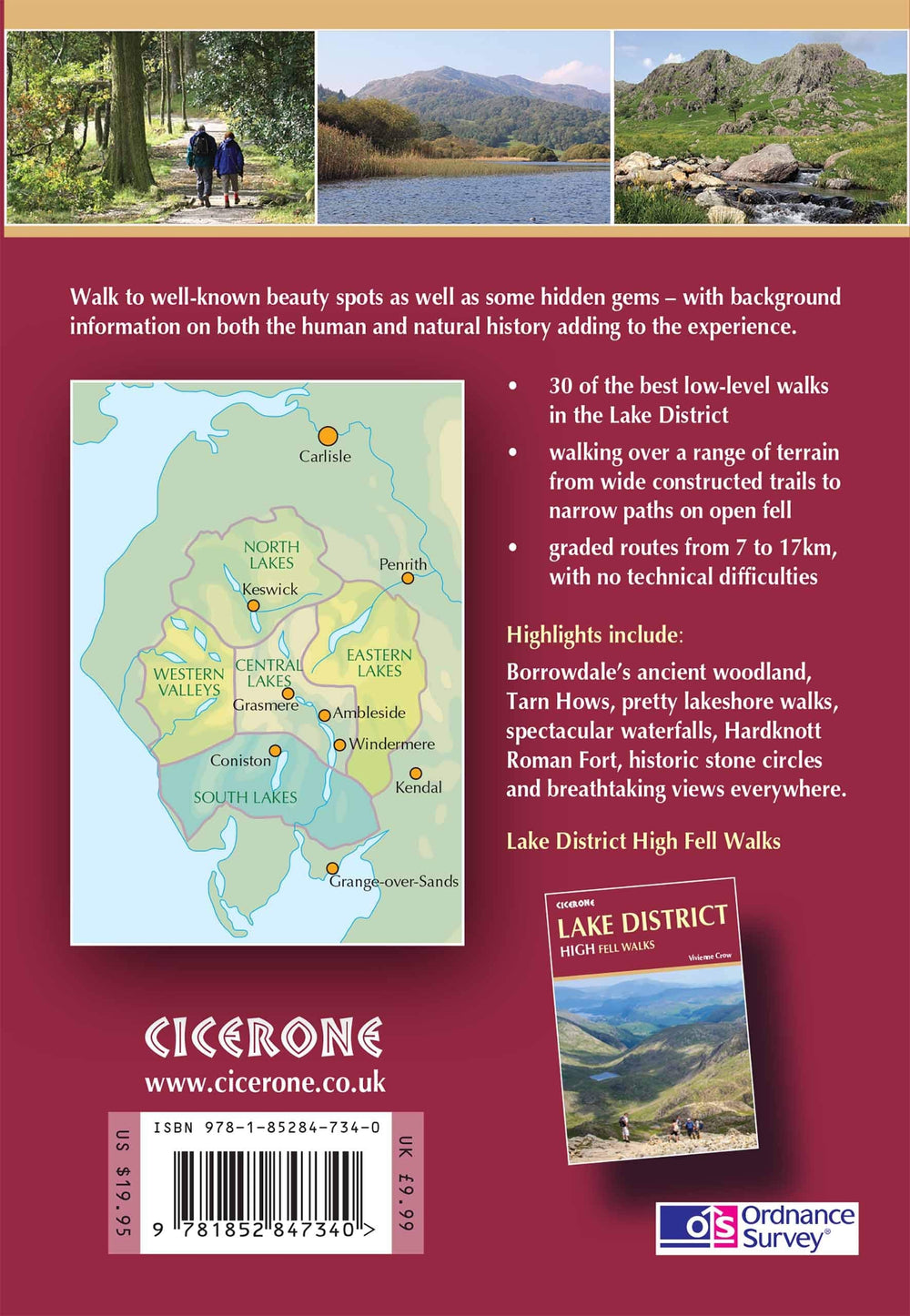Guide de randonnées (en anglais) - Lake District: Low level & lake walks | Cicerone guide de randonnée Cicerone 