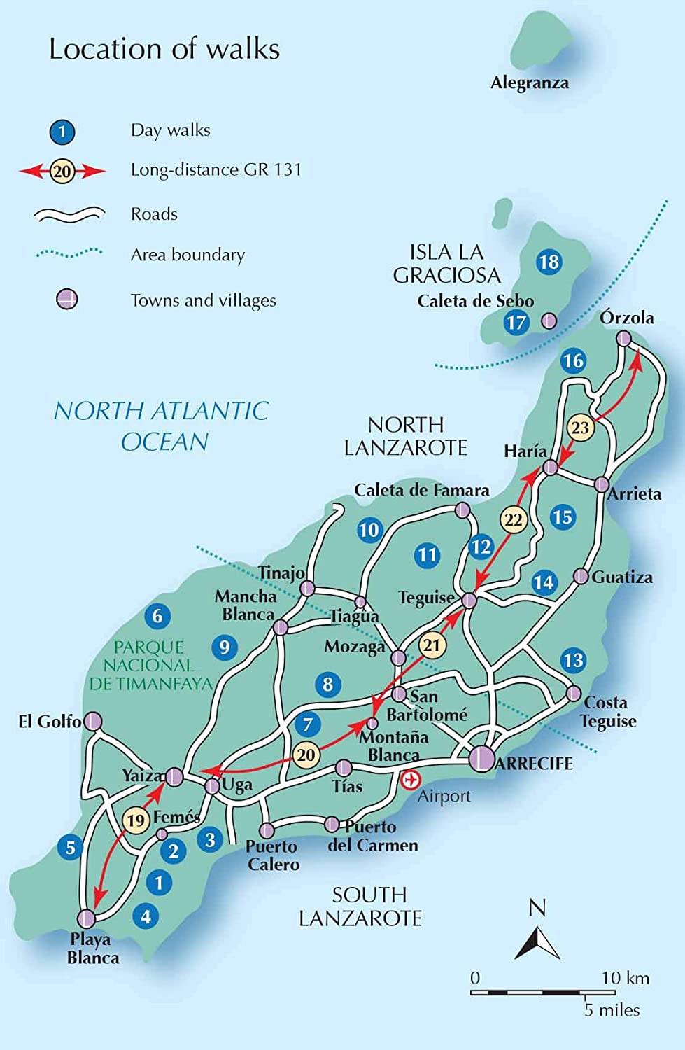 Guide de randonnées (en anglais) - Lanzarote & Fuerteventura : 45 walks including GR131 | Cicerone guide de randonnée Cicerone 