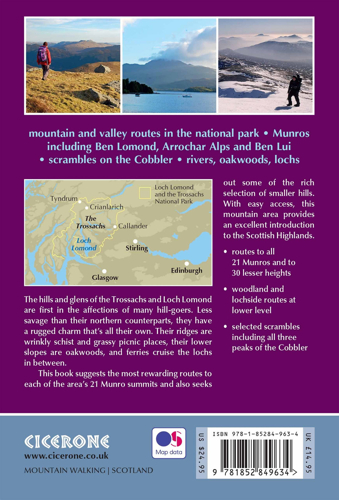 Guide de randonnées (en anglais) - Loch Lomond & the Trossachs | Cicerone guide de randonnée Cicerone 