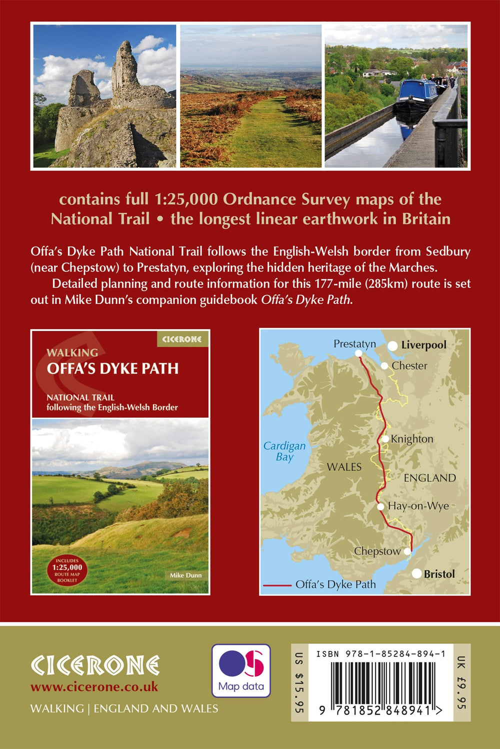 Guide de randonnées (en anglais) - Offa's Dyke Path | Cicerone guide de randonnée Cicerone 