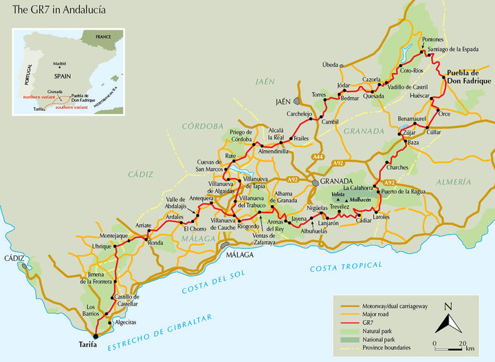 Guide de randonnées (en anglais) - the GR7 in Andalucia | Cicerone guide de randonnée Cicerone 