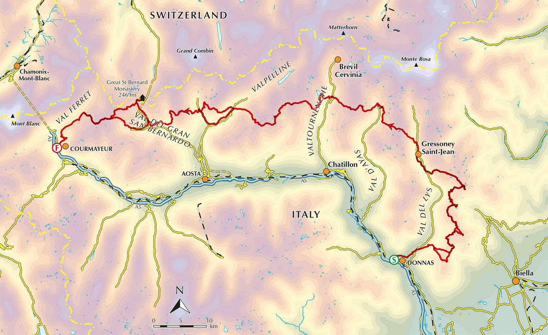 Guide de randonnées (en anglais) - Trekking the Giants' Trail: Through the Italian Pennine Alps - Alta Via 1 | Cicerone guide de randonnée Cicerone 