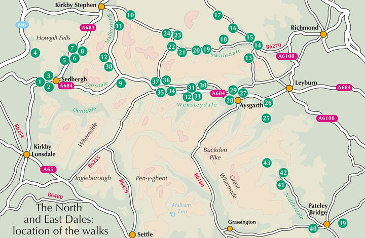 Guide de randonnées (en anglais) - Yorkshire Dales North & East | Cicerone guide de randonnée Cicerone 