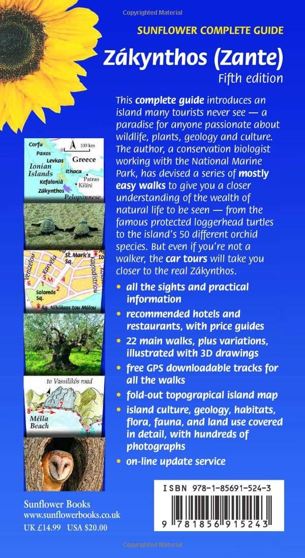 Guide de randonnées (en anglais) - Zakynthos - Complete guide with walks | Sunflower guide de randonnée Sunflower 