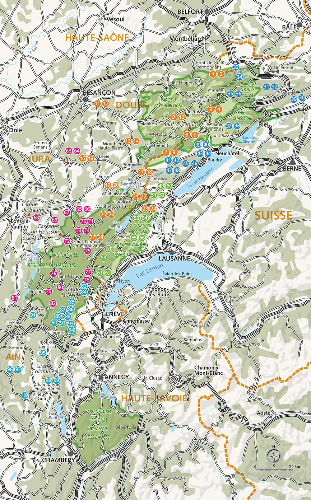 Guide de randonnées - Montagnes du Jura, les plus belles randonnées | Glénat guide de randonnée Glénat 