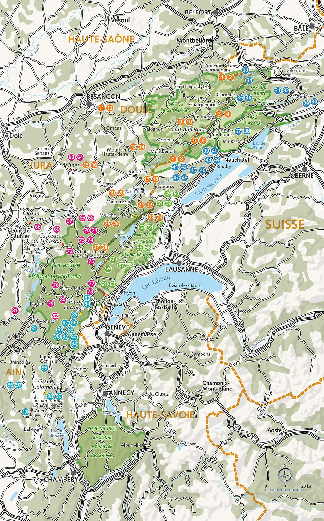 Guide de randonnées - Montagnes du Jura, les plus belles randonnées | Glénat guide de randonnée Glénat 