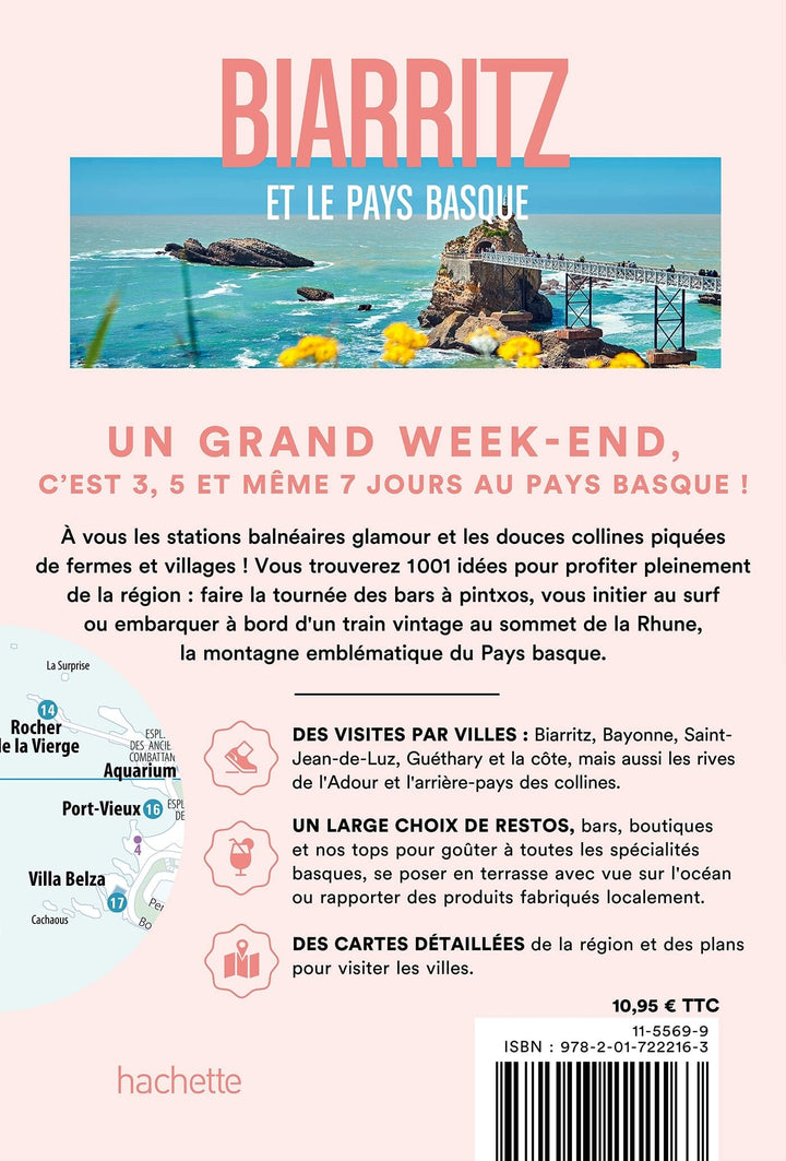 Guide de voyage de poche - Un Grand Week-end à Biarritz et le Pays Basque - Édition 2023 | Hachette guide petit format Hachette 