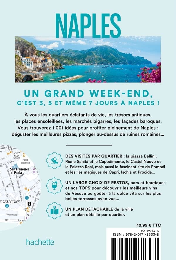 Guide de voyage de poche - Un Grand Week-end à Naples & la côte Amalfitaine | Hachette guide petit format Hachette 