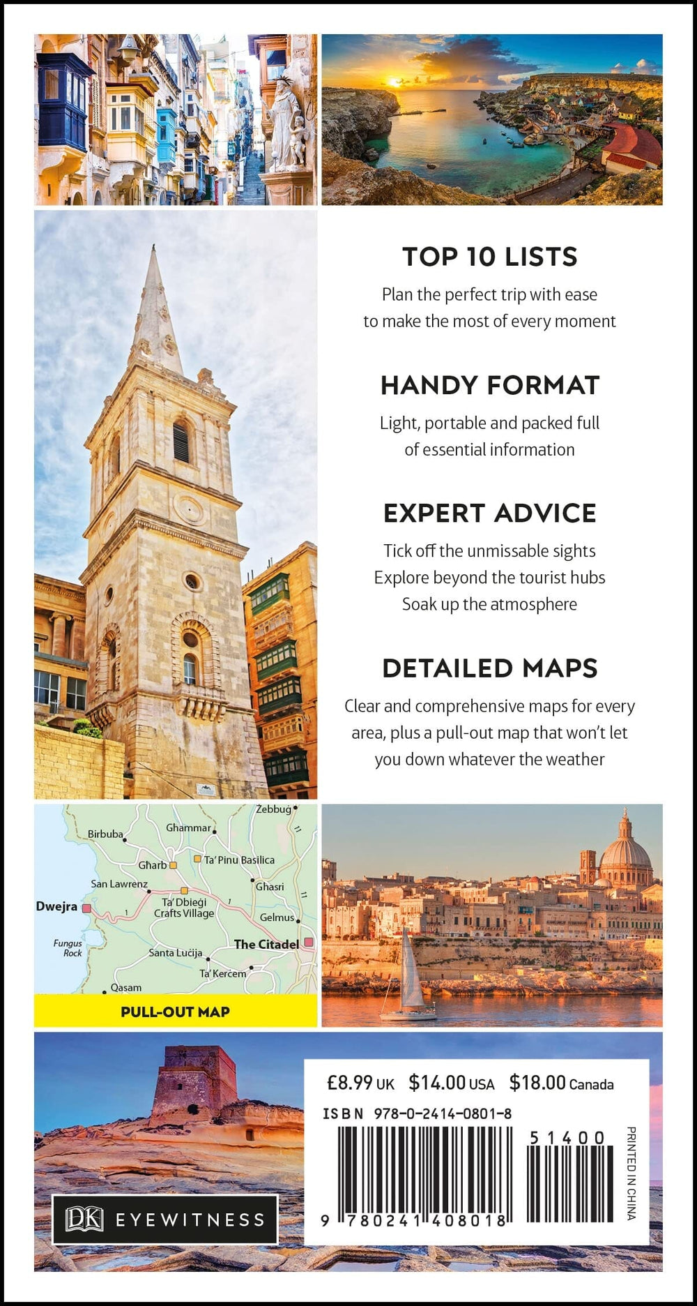 Guide de voyage (en anglais) - Malta & Gozo Top 10 | Eyewitness guide petit format Eyewitness 