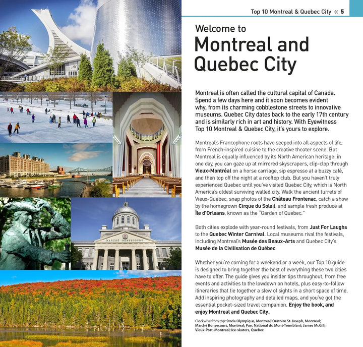 Guide de voyage (en anglais) - Montreal & Quebec City Top 10 | Eyewitness guide de conversation Eyewitness 