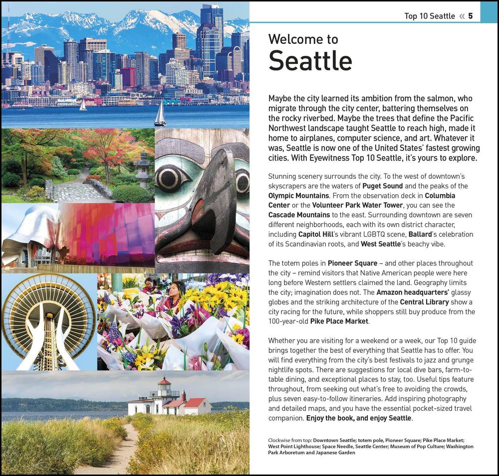 Guide de voyage (en anglais) - Seattle Top 10 | Eyewitness guide petit format Eyewitness 