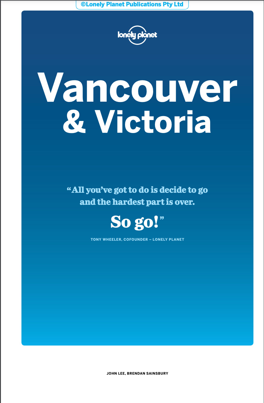 Guide de voyage (en anglais) - Vancouver & Victoria | Lonely Planet guide de voyage Lonely Planet EN 
