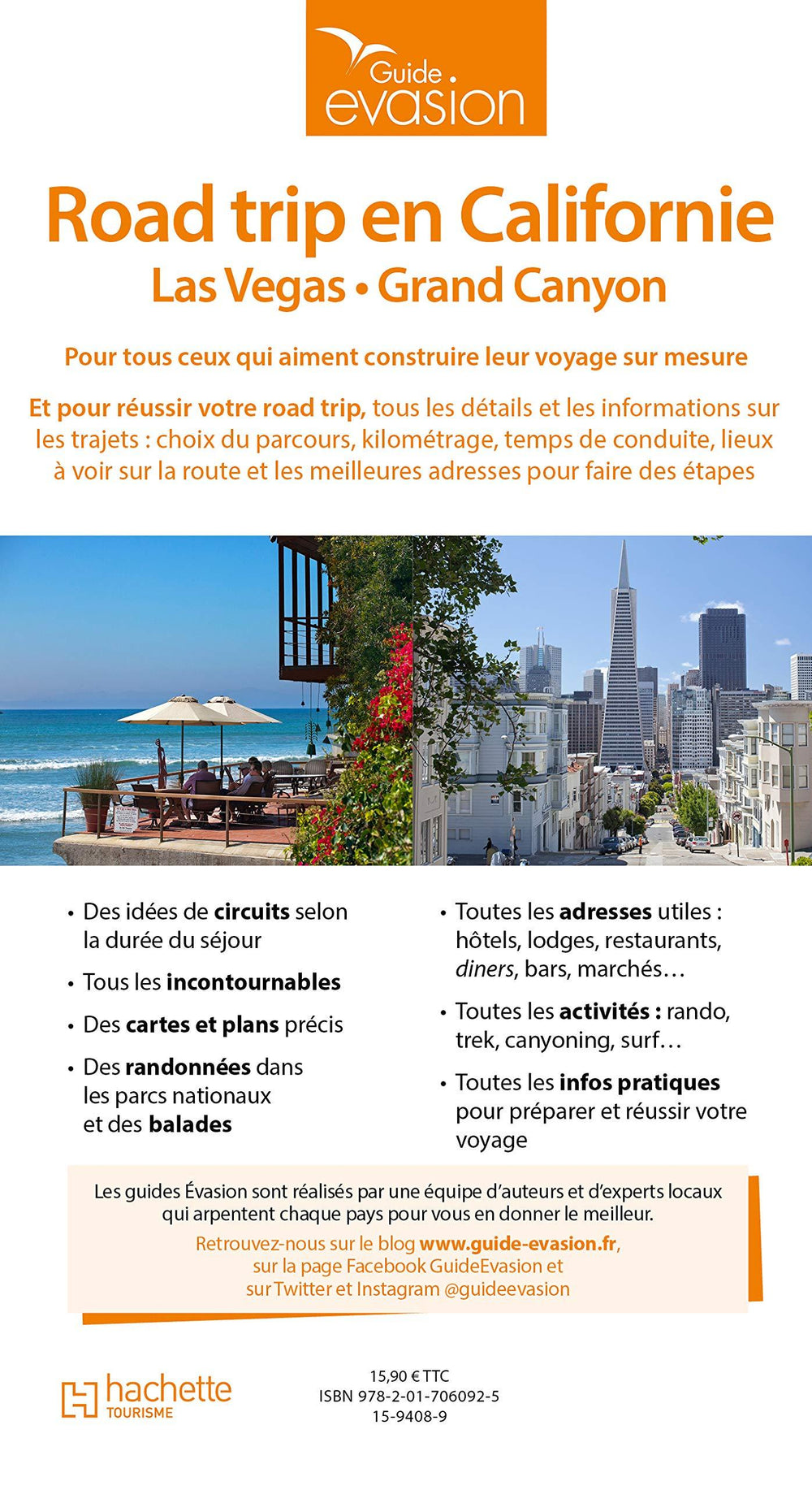 Guide Evasion - Road trip en Californie, Las Vegas et Grand Canyon | Hachette guide de voyage Hachette 