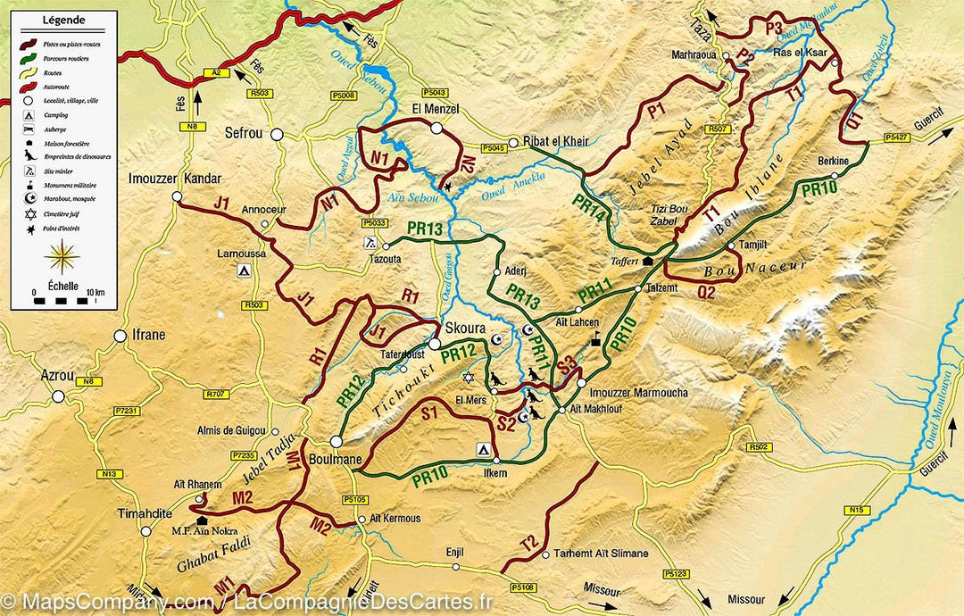 Guide Gandini - Pistes du Moyen Atlas (Maroc) - Tome 9 - La Compagnie des Cartes