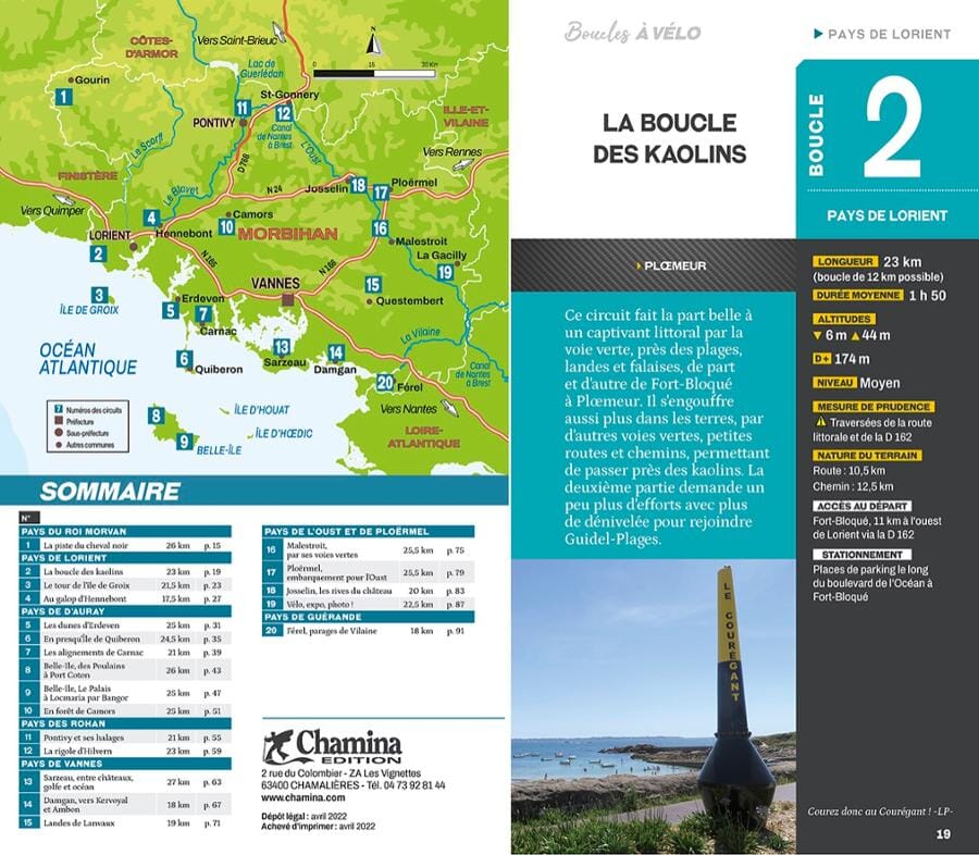 Guide vélo - Boucles à vélo : Morbihan | Chamina guide petit format Chamina 