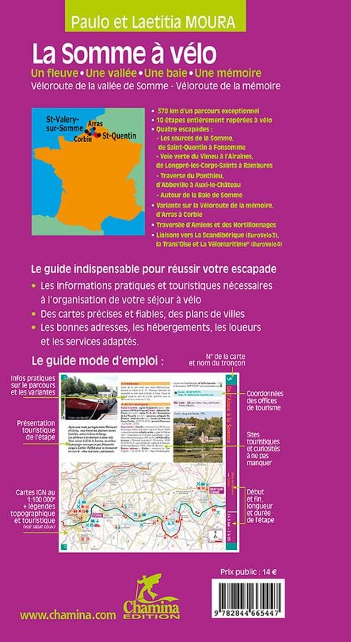 Guide vélo - La Somme à vélo | Chamina guide petit format Chamina 